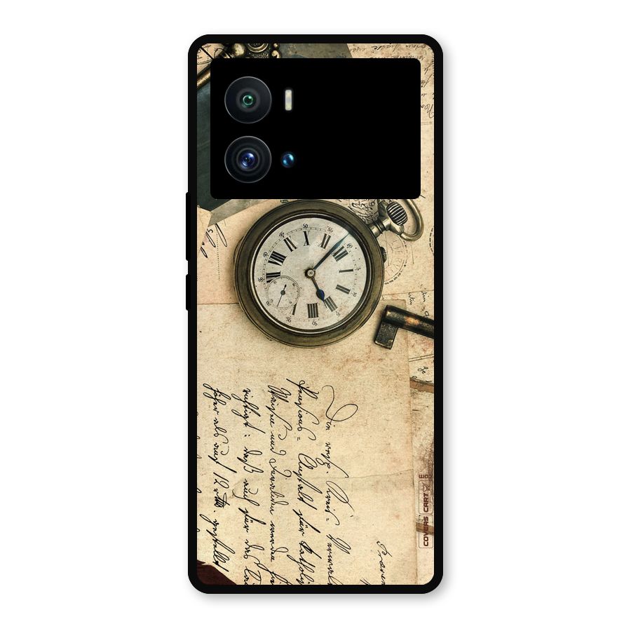 Vintage Key And Compass Metal Back Case for iQOO 9 Pro