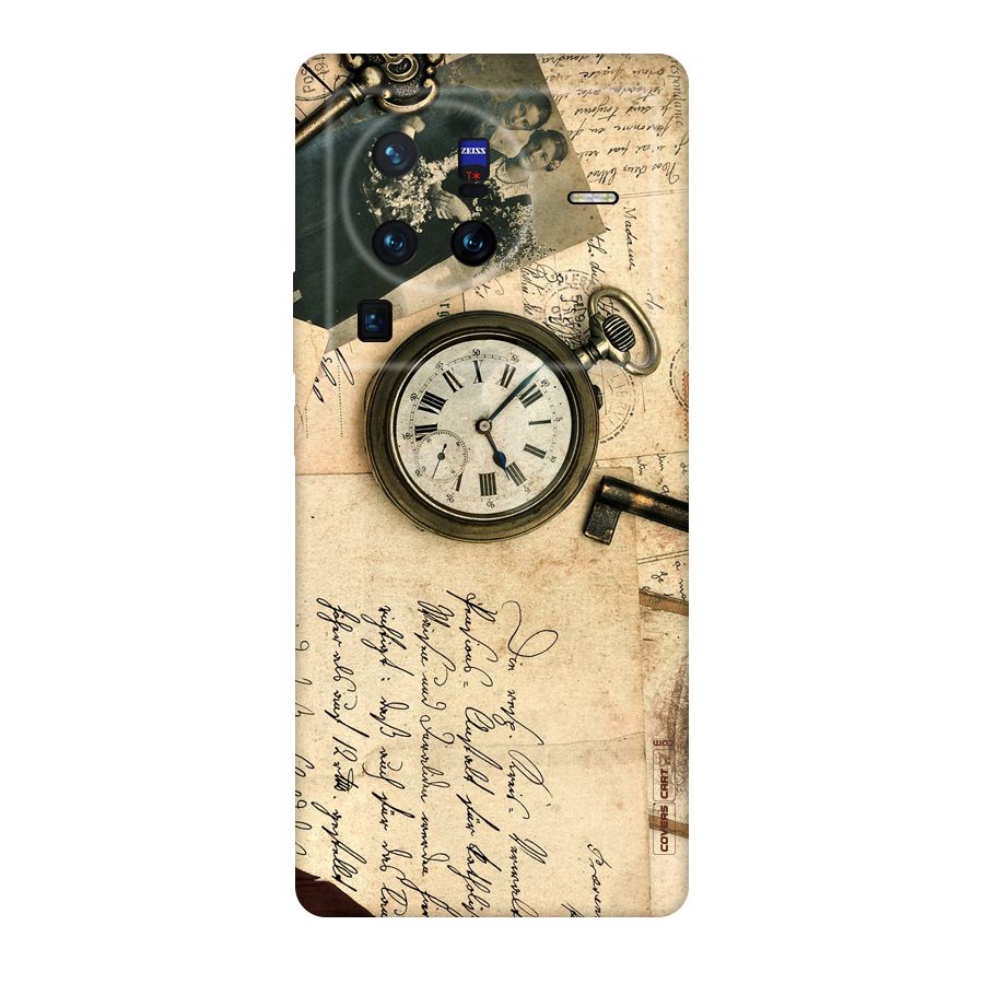 Vintage Key And Compass Original Polycarbonate Back Case for Vivo X80