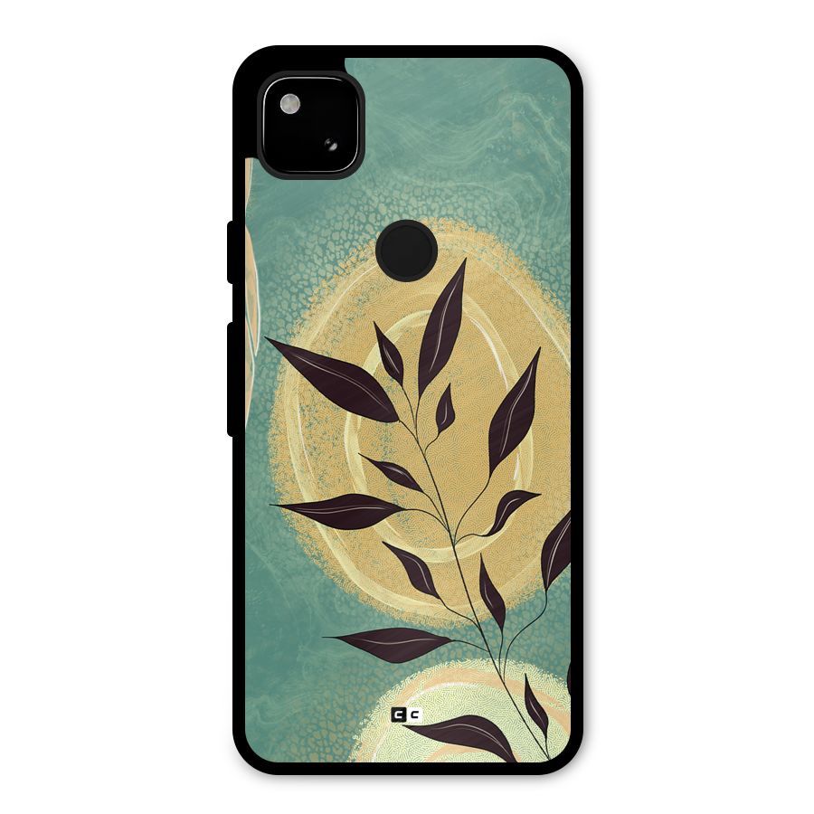 Vintage Leaf Art Metal Back Case for Google Pixel 4a