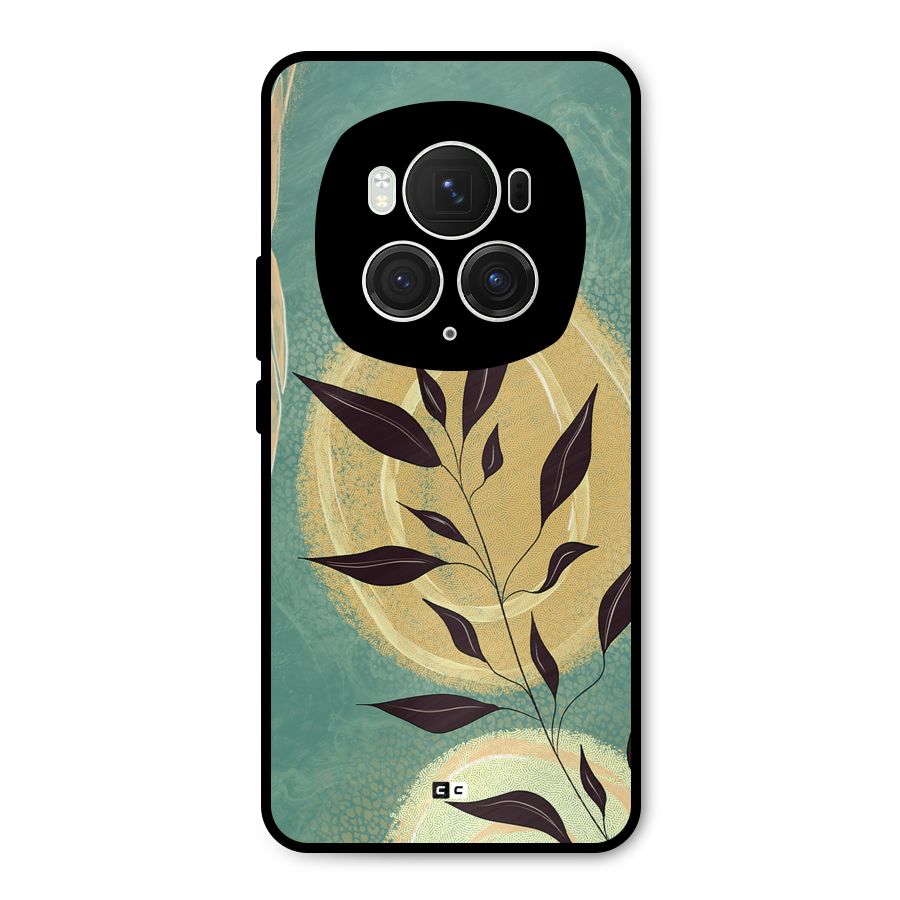 Vintage Leaf Art Metal Back Case for Honor Magic6 Pro