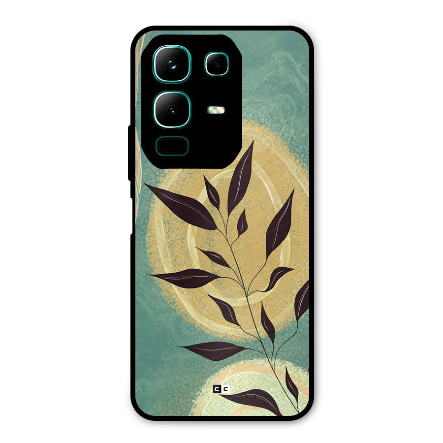 Vintage Leaf Art Metal Back Case for Infinix Note 50x