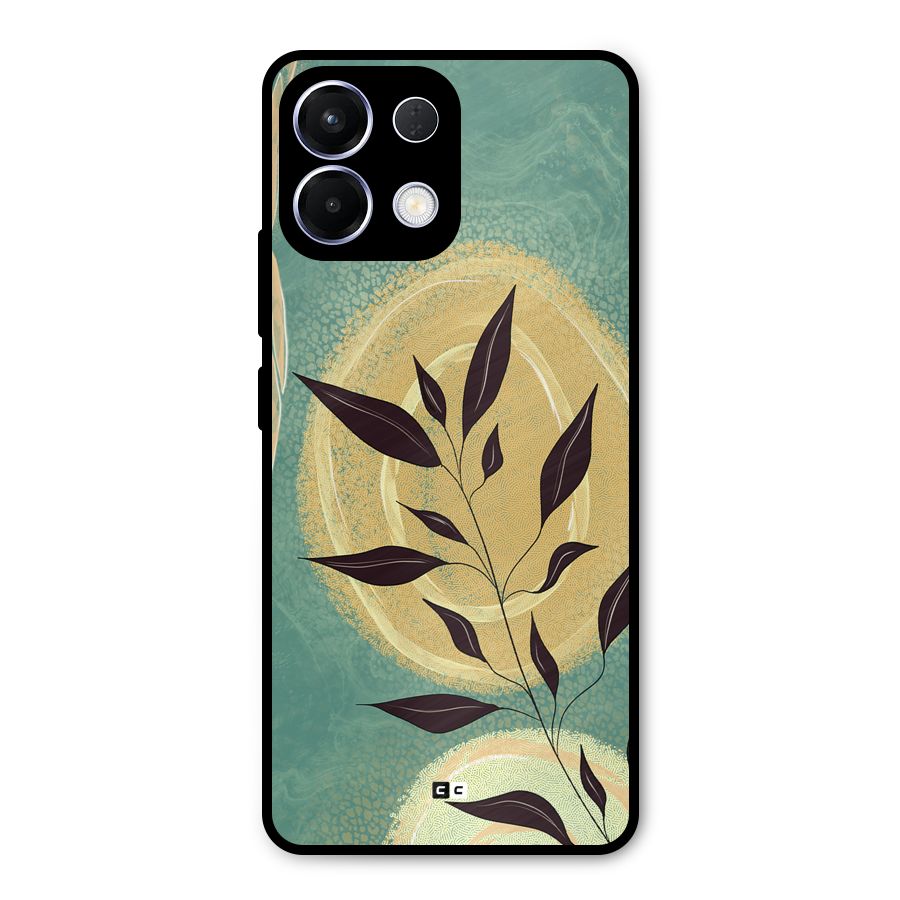 Vintage Leaf Art Metal Back Case for Oppo K13