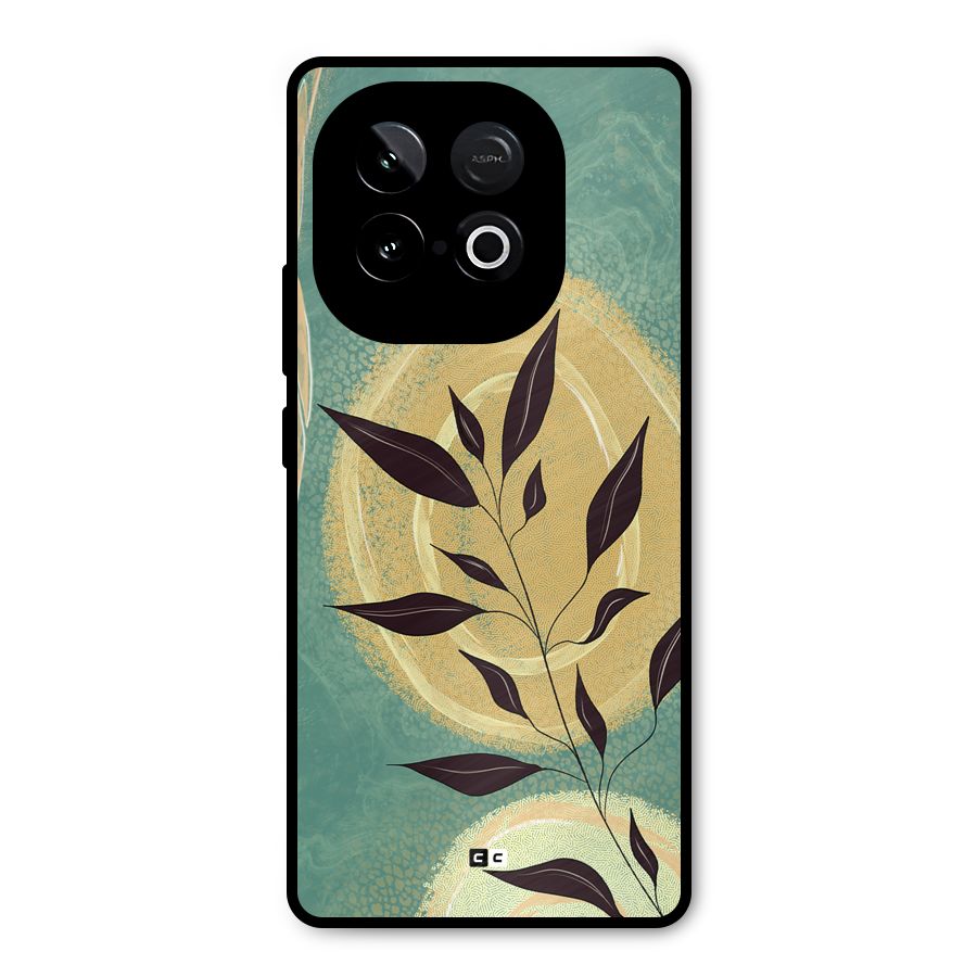Vintage Leaf Art Metal Back Case for iQOO Neo 10