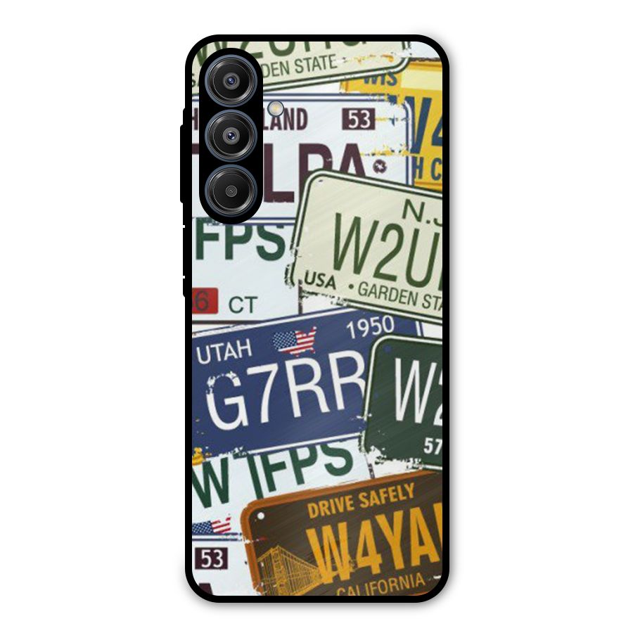 Vintage License Plates Metal Back Case for Galaxy A16 5G