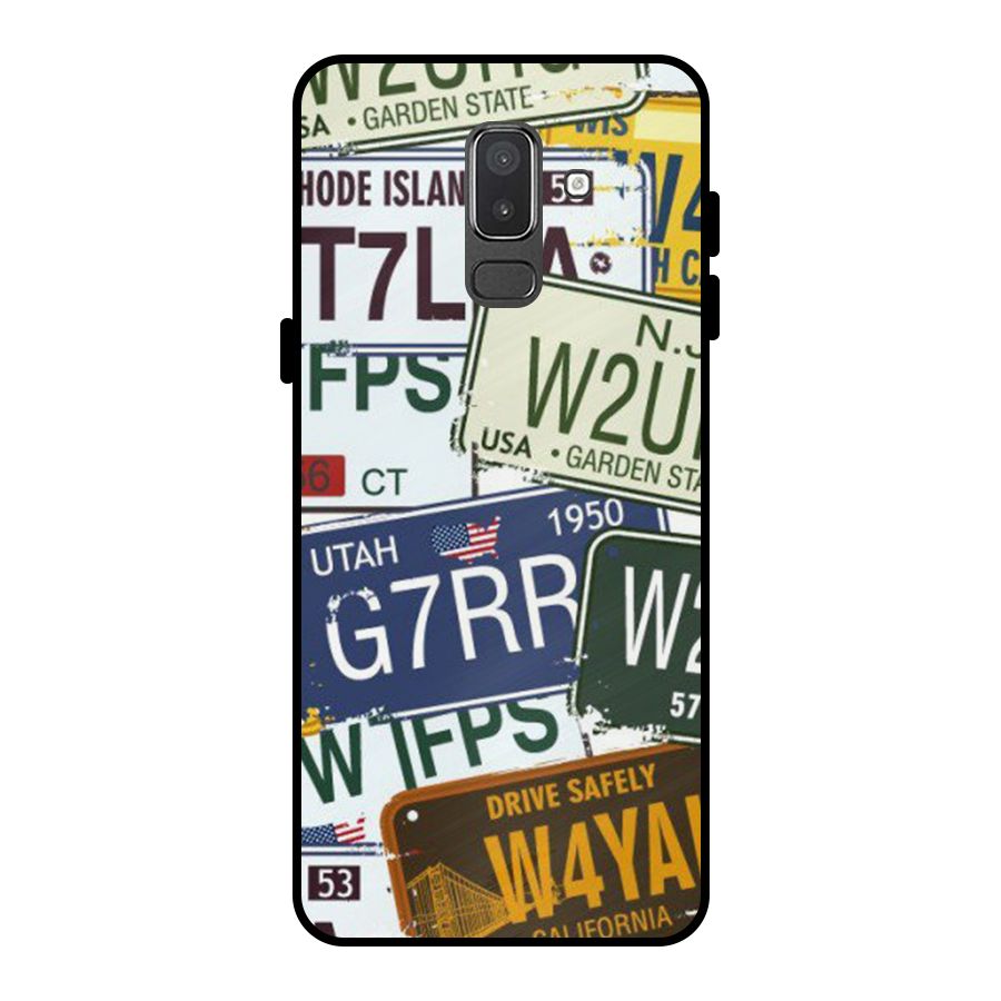 Vintage License Plates Metal Back Case for Galaxy On8 (2018)
