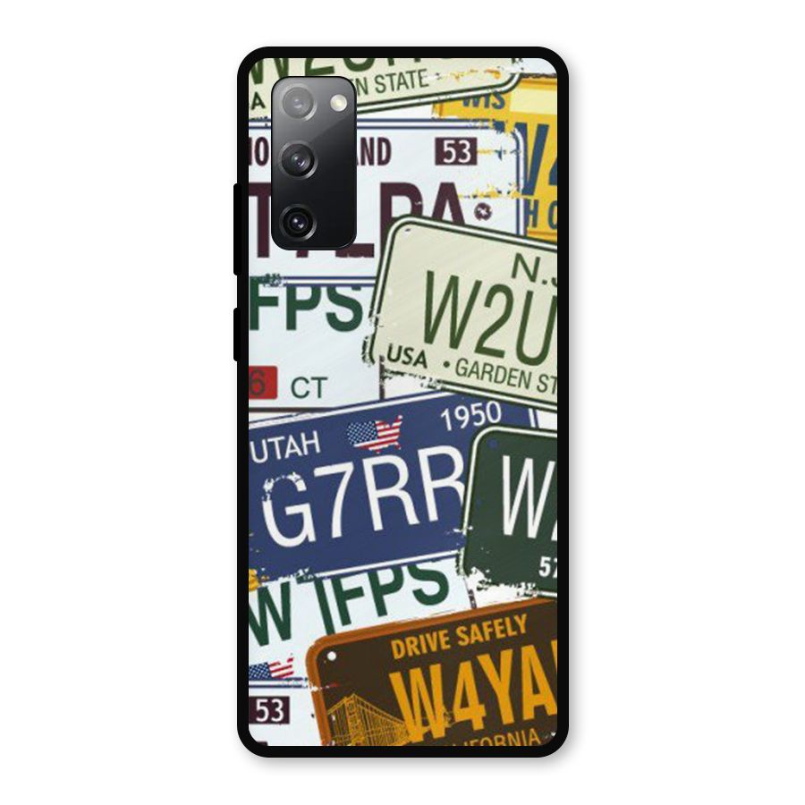 Vintage License Plates Metal Back Case for Galaxy S20 FE 5G