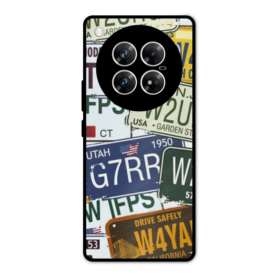 Vintage License Plates Metal Back Case for Infinix Zero 40 5G