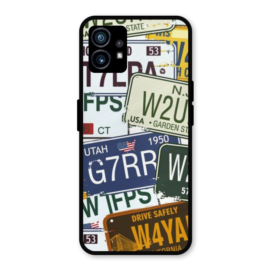 Vintage License Plates Metal Back Case for Nothing Phone 1