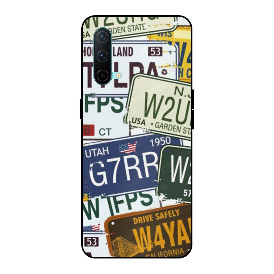 Vintage License Plates Metal Back Case for OnePlus Nord CE 5G