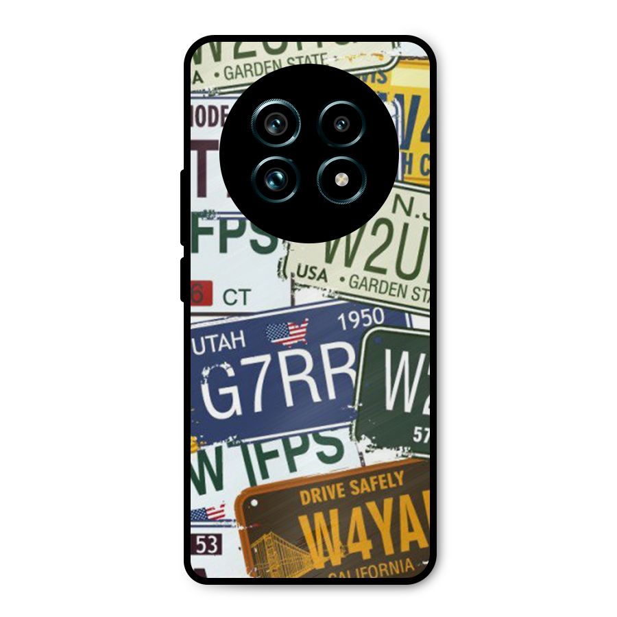 Vintage License Plates Metal Back Case for Realme 13 Pro Plus