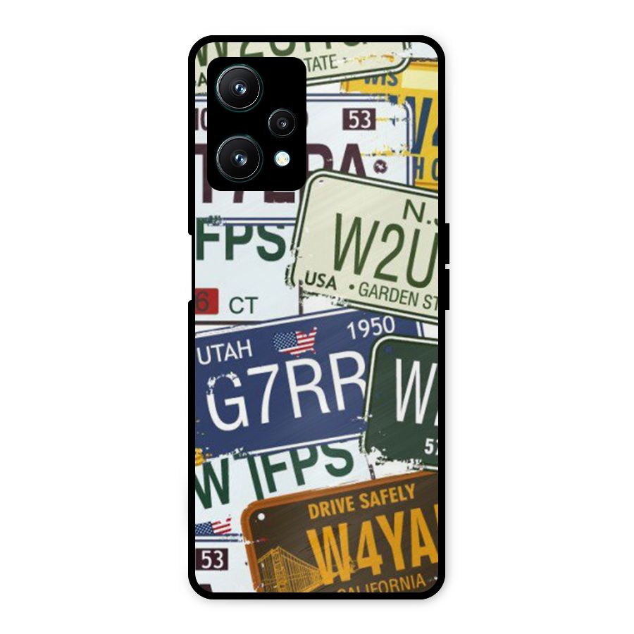 Vintage License Plates Metal Back Case for Realme 9 Pro 5G