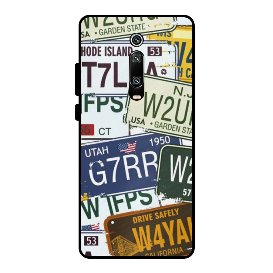 Vintage License Plates Metal Back Case for Redmi K20 Pro