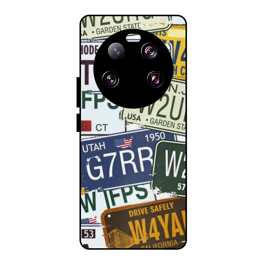Vintage License Plates Metal Back Case for Xiaomi 13 Ultra