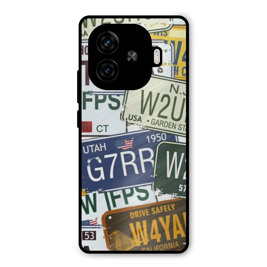 Vintage License Plates Metal Back Case for iQOO Neo 10R