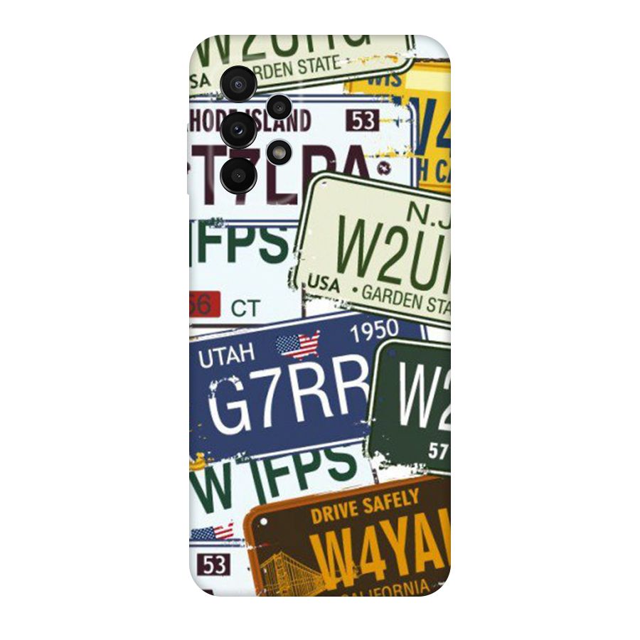 Vintage License Plates Original Polycarbonate Back Case for Galaxy A23