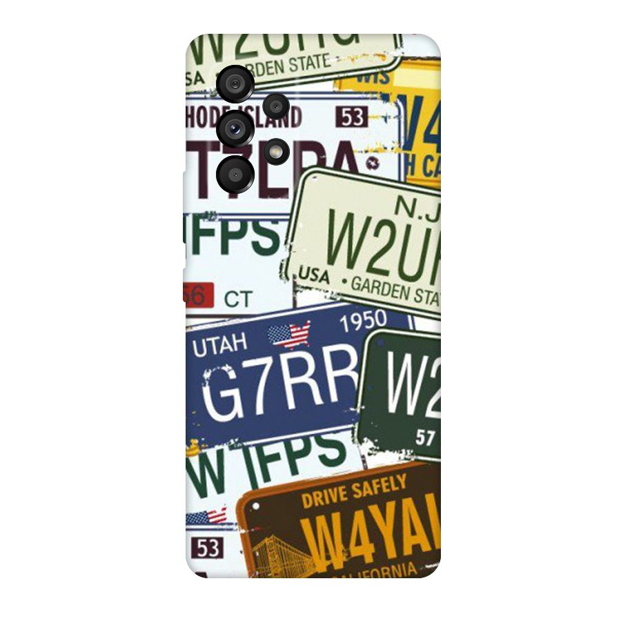 Vintage License Plates Original Polycarbonate Back Case for Galaxy A53 5G