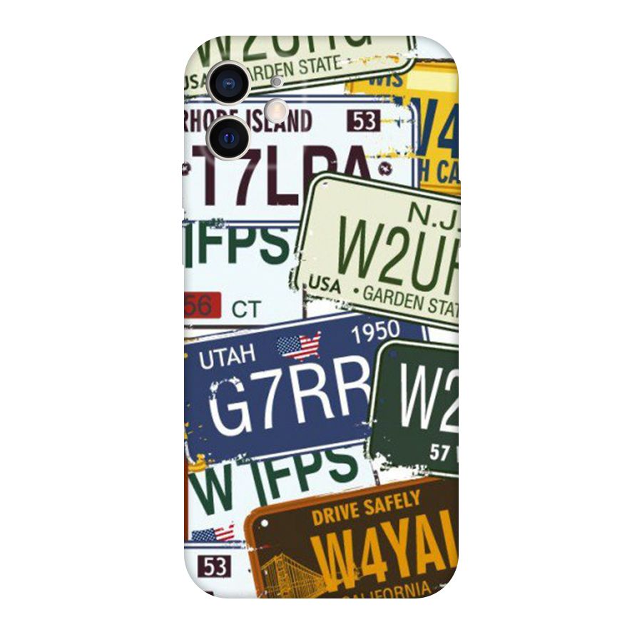 Vintage License Plates Original Polycarbonate Back Case for iPhone 12
