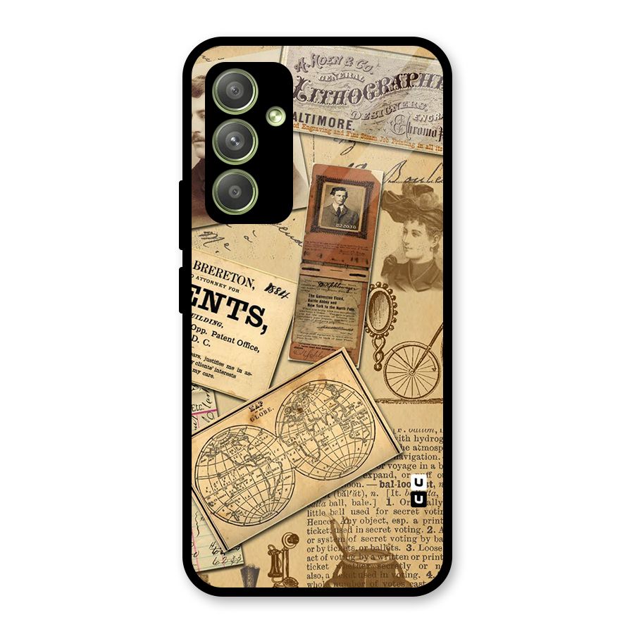 Vintage Memories Glass Back Case for Galaxy A54