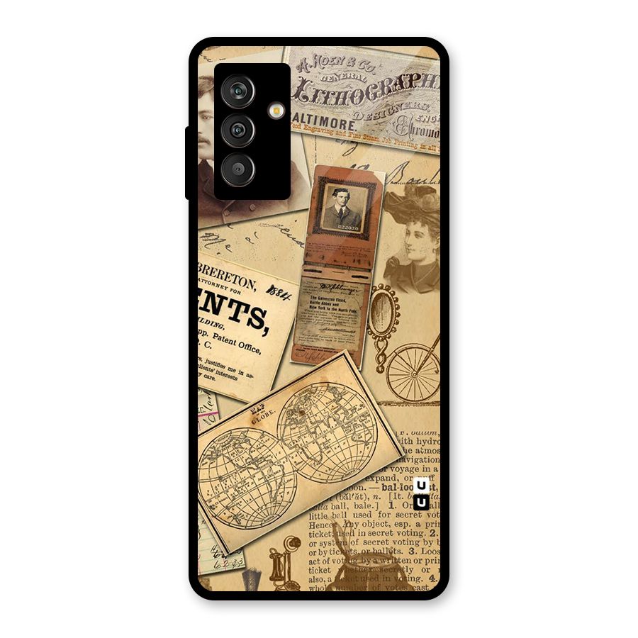 Vintage Memories Glass Back Case for Galaxy M13