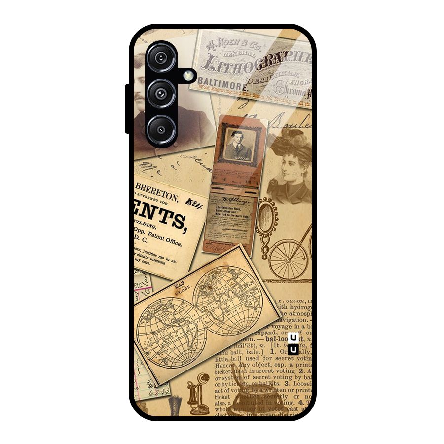 Vintage Memories Glass Back Case for Galaxy M34 5G