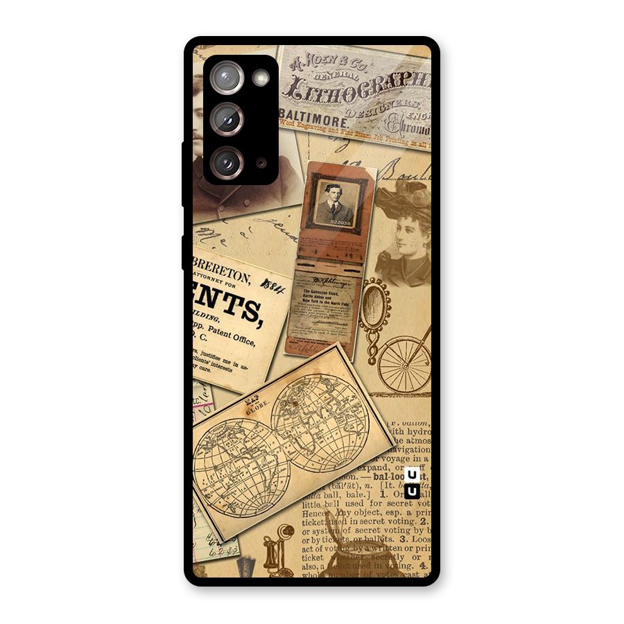 Vintage Memories Glass Back Case for Galaxy Note 20