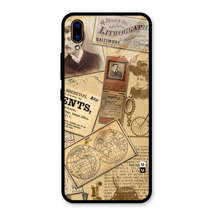 Vintage Memories Glass Back Case for Vivo V11 Pro