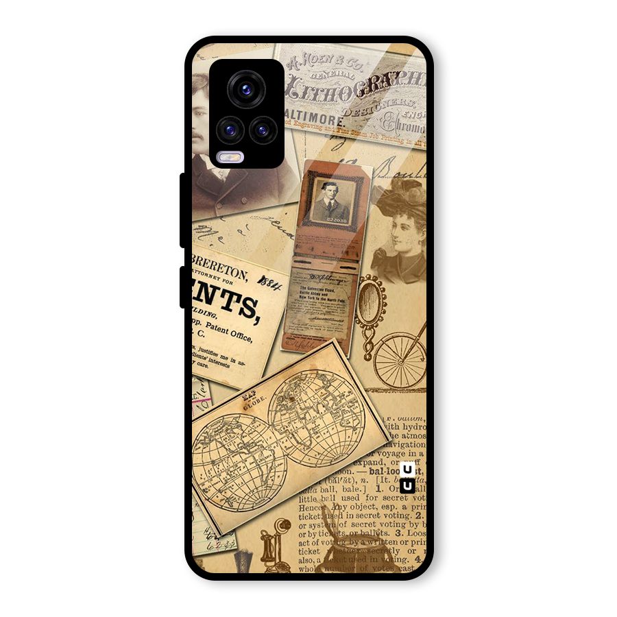 Vintage Memories Glass Back Case for Vivo V20 2021