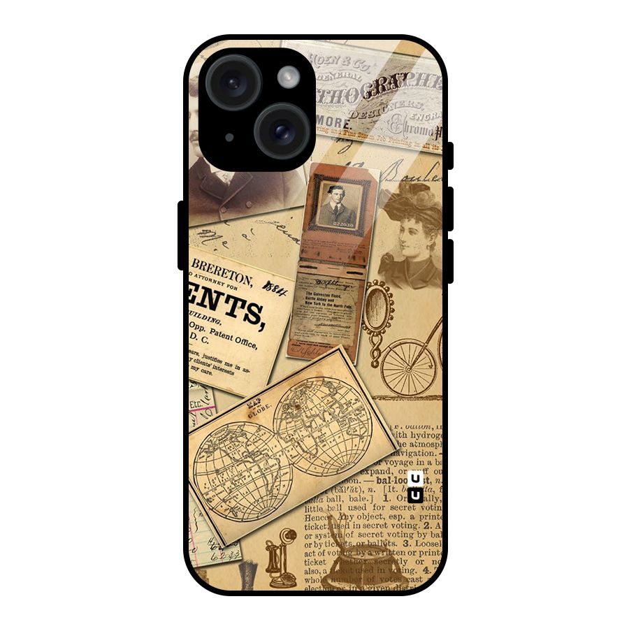 Vintage Memories Glass Back Case for iPhone 15