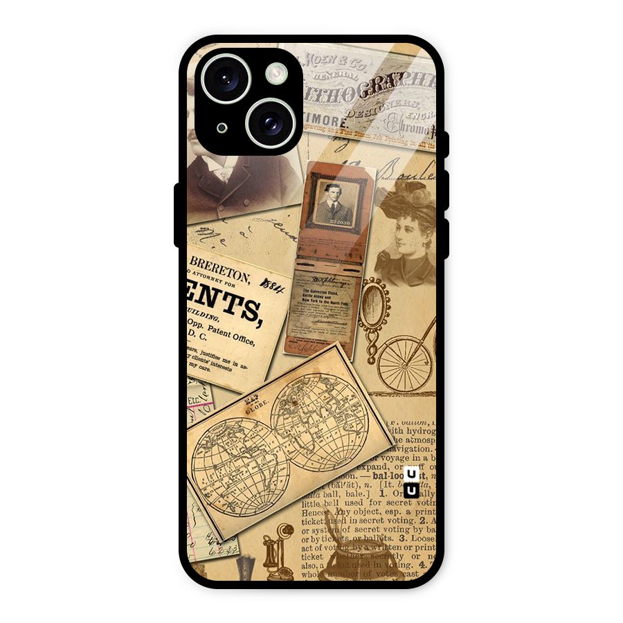 Vintage Memories Glass Back Case for iPhone 15 Plus