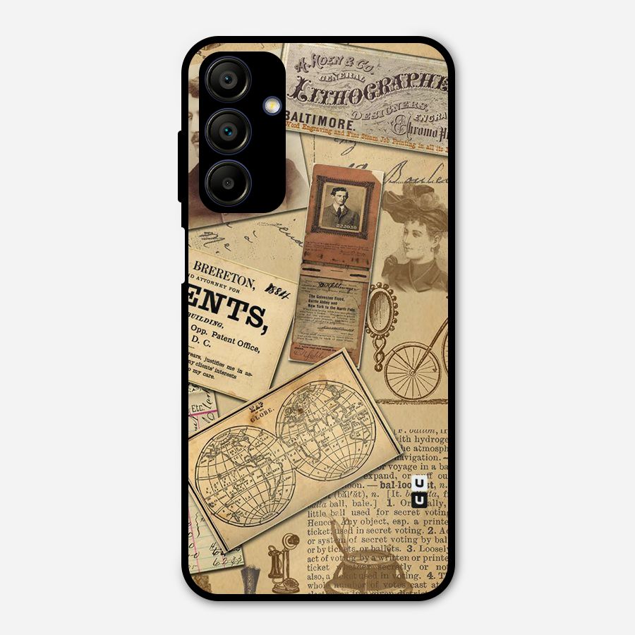 Vintage Memories Metal Back Case for Galaxy A15 5G