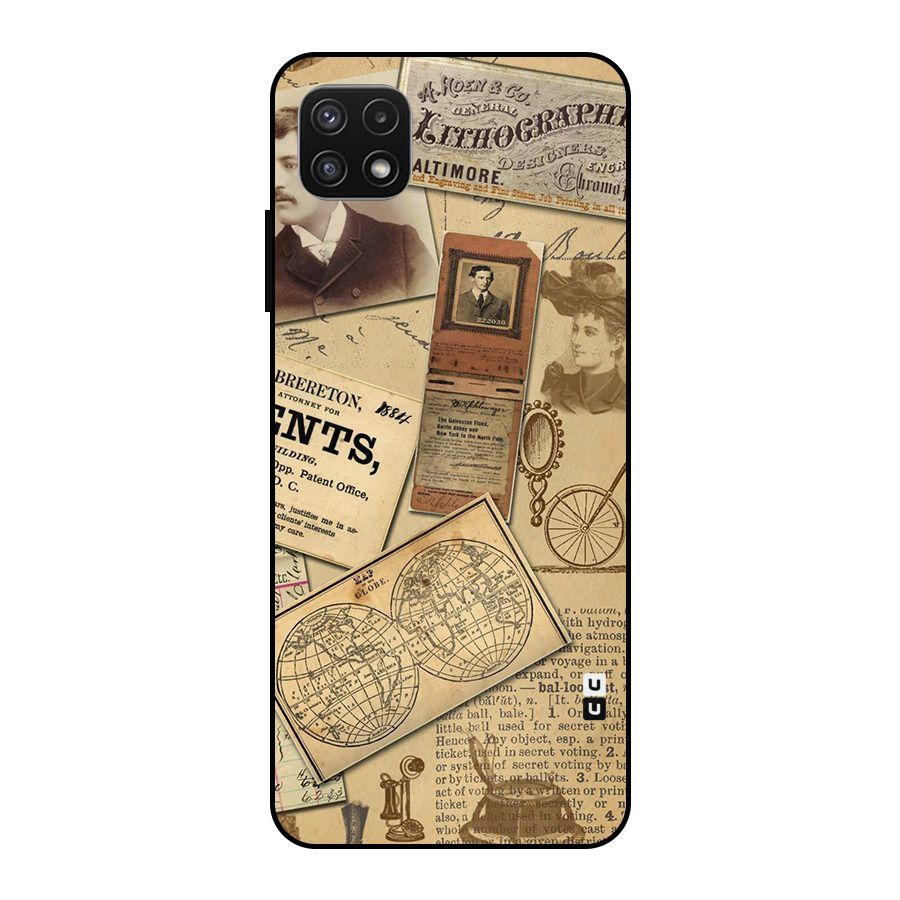 Vintage Memories Metal Back Case for Galaxy A22 5G