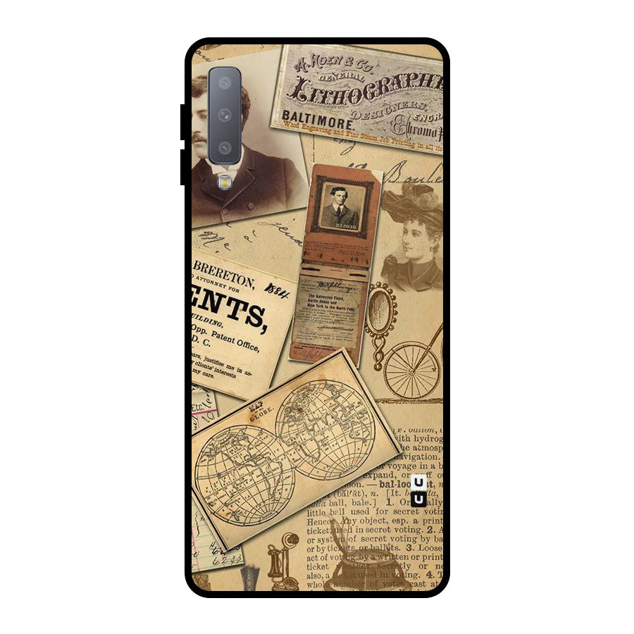 Vintage Memories Metal Back Case for Galaxy A7 (2018)