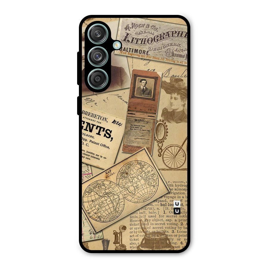 Vintage Memories Metal Back Case for Galaxy M55 5G