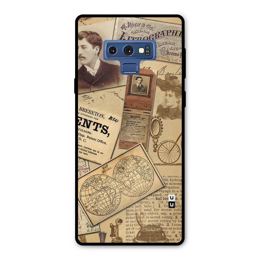 Vintage Memories Metal Back Case for Galaxy Note 9