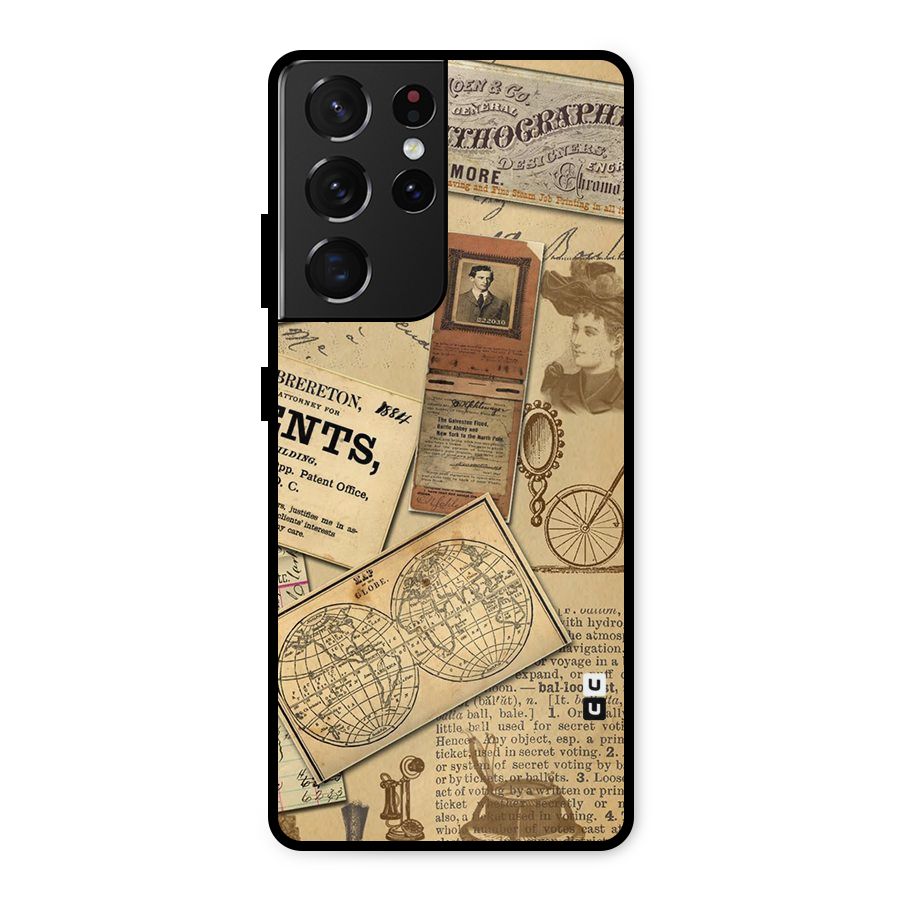 Vintage Memories Metal Back Case for Galaxy S21 Ultra 5G