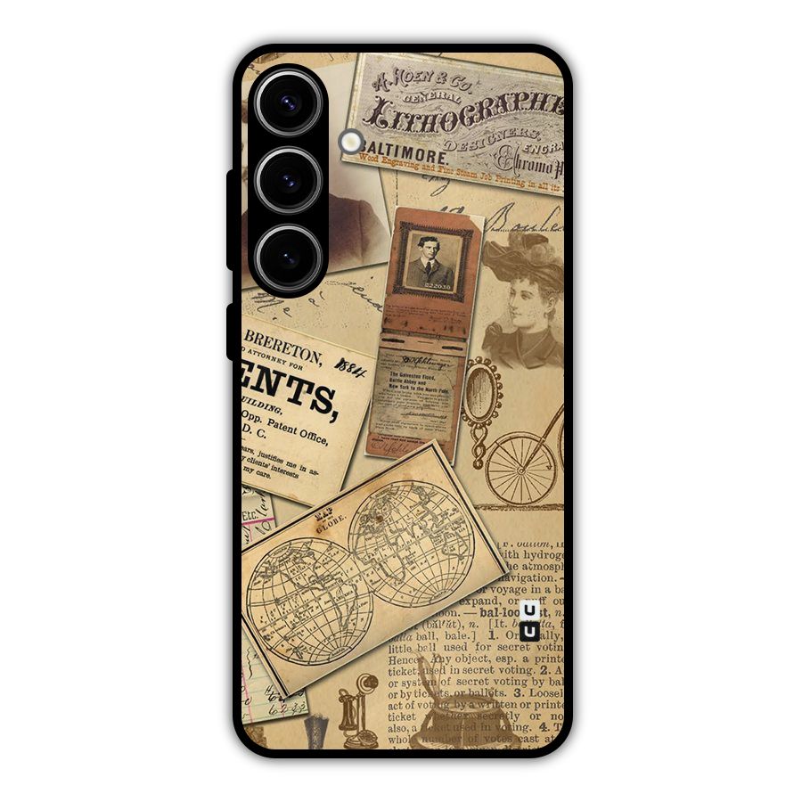 Vintage Memories Metal Back Case for Galaxy S24 Plus