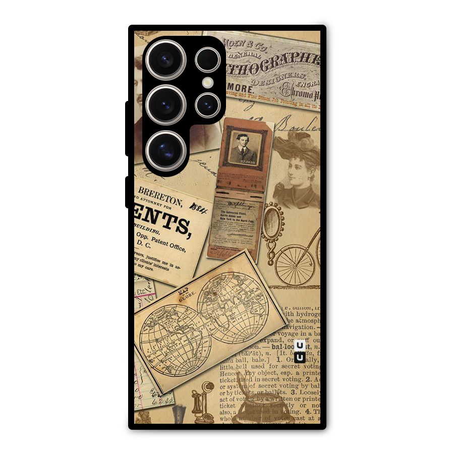 Vintage Memories Metal Back Case for Galaxy S24 Ultra