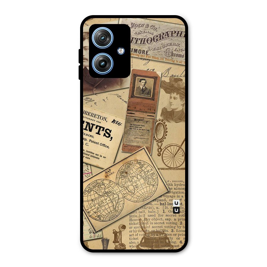 Vintage Memories Metal Back Case for Moto G54