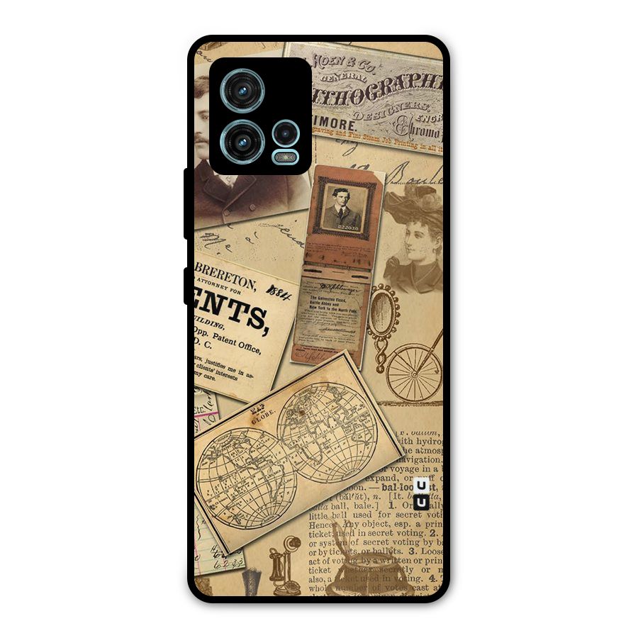 Vintage Memories Metal Back Case for Moto G72