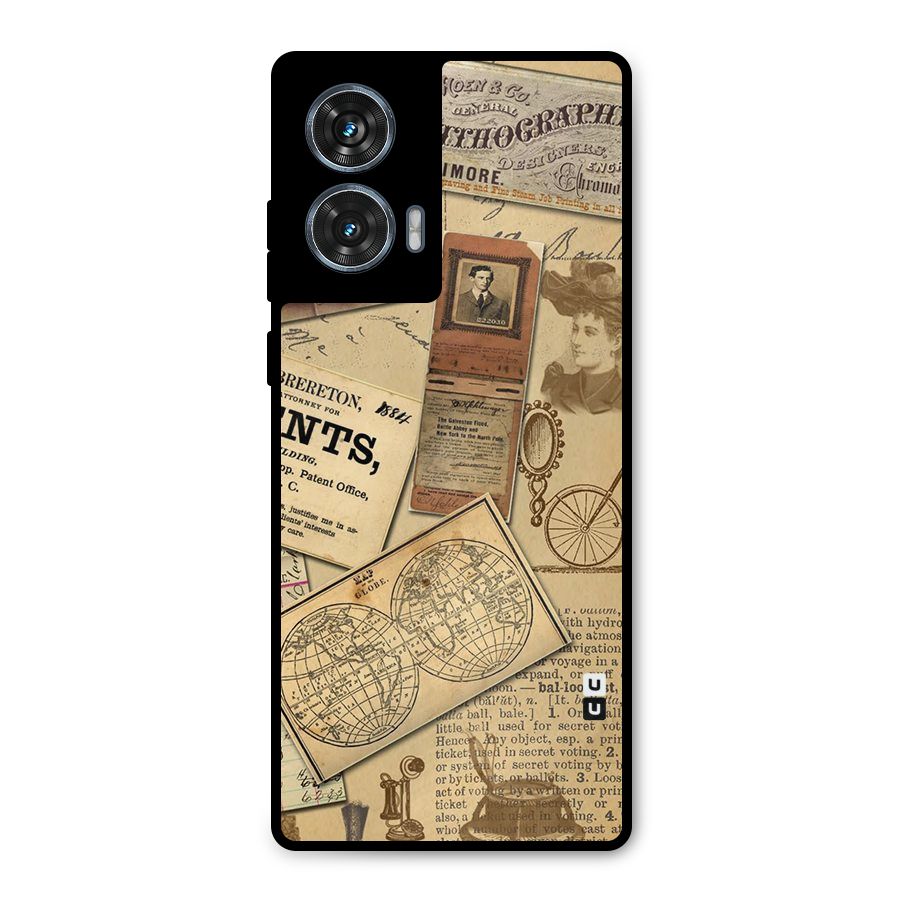 Vintage Memories Metal Back Case for Motorola Edge 50 Fusion
