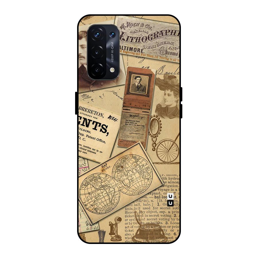 Vintage Memories Metal Back Case for Oppo A74 5G