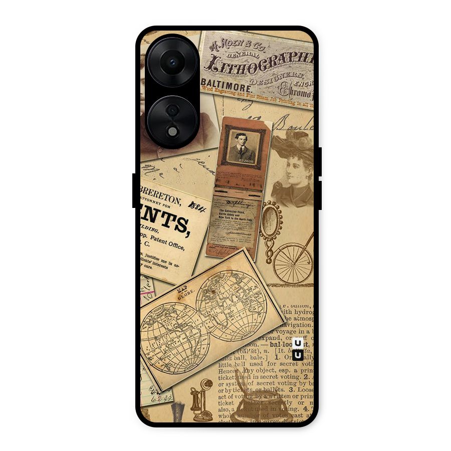 Vintage Memories Metal Back Case for Oppo A78 5G