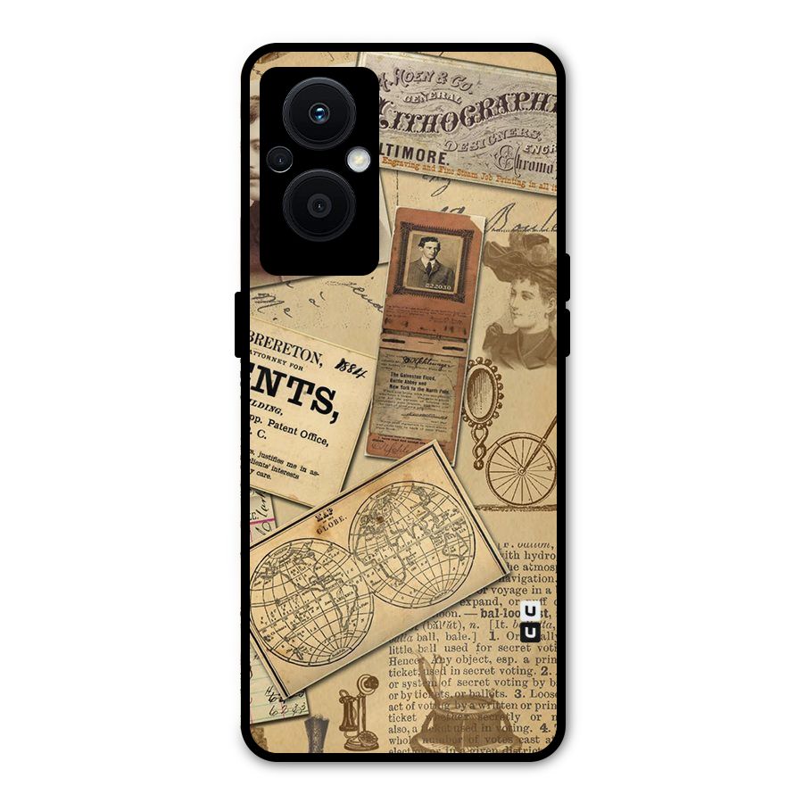 Vintage Memories Metal Back Case for Oppo F21s Pro 5G