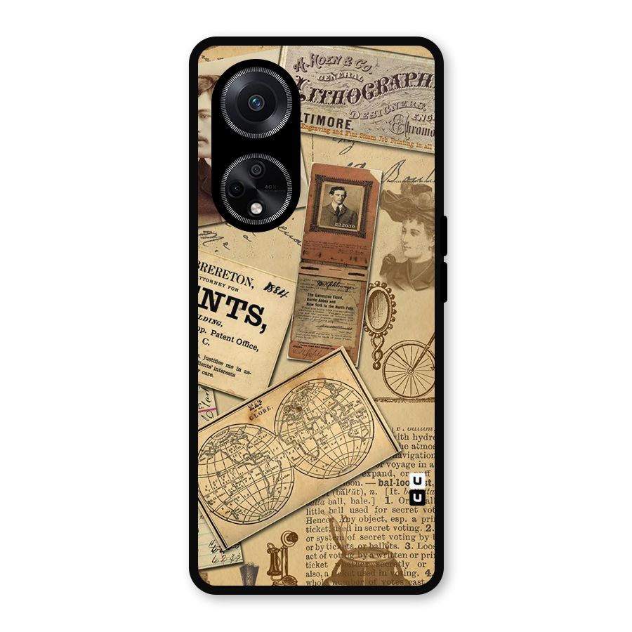 Vintage Memories Metal Back Case for Oppo F23