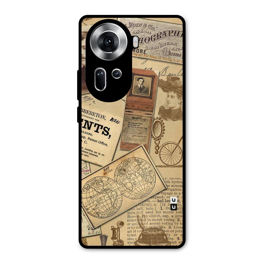 Vintage Memories Metal Back Case for Oppo Reno11 5G