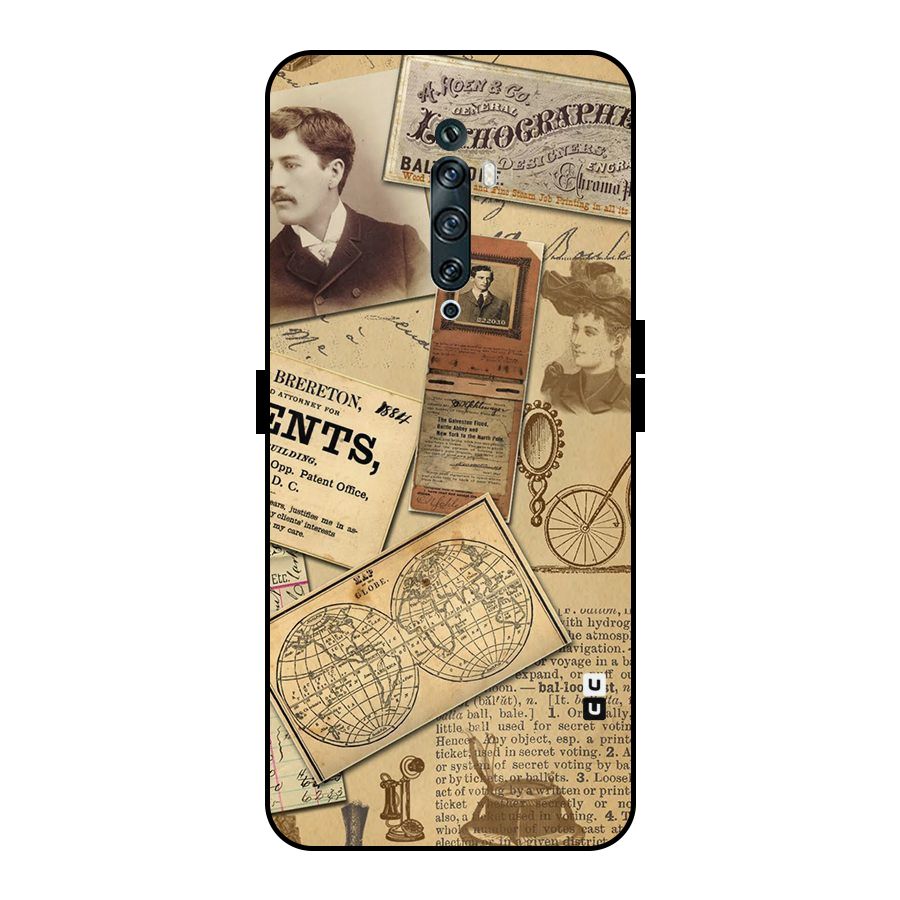 Vintage Memories Metal Back Case for Oppo Reno2 F