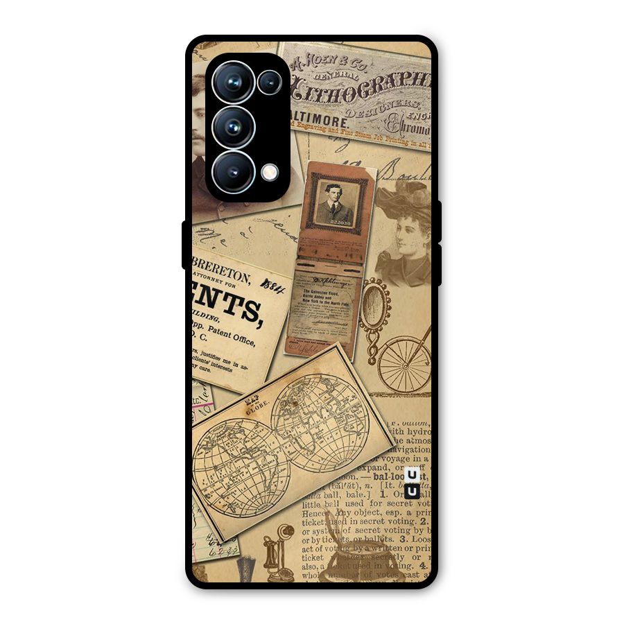Vintage Memories Metal Back Case for Oppo Reno5 Pro 5G
