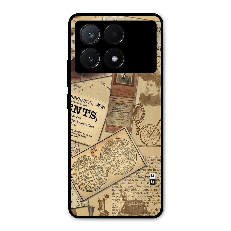 Vintage Memories Metal Back Case for Poco X6 Pro