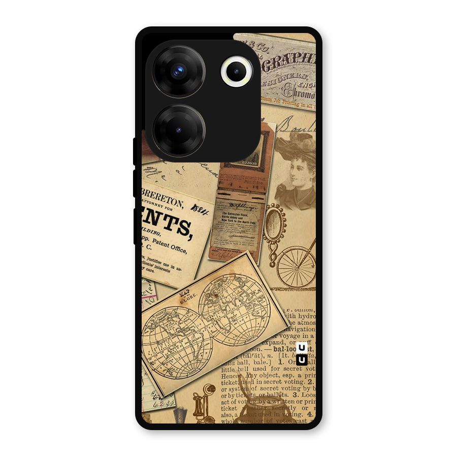Vintage Memories Metal Back Case for Tecno Camon 20