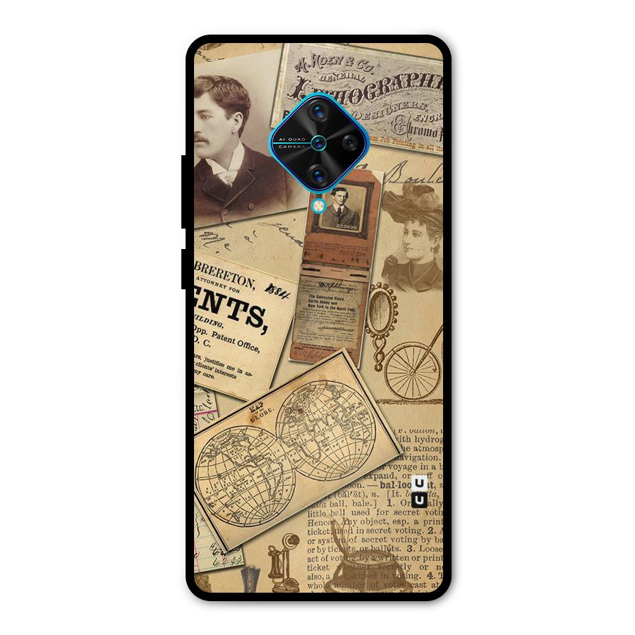 Vintage Memories Metal Back Case for Vivo S1 Pro